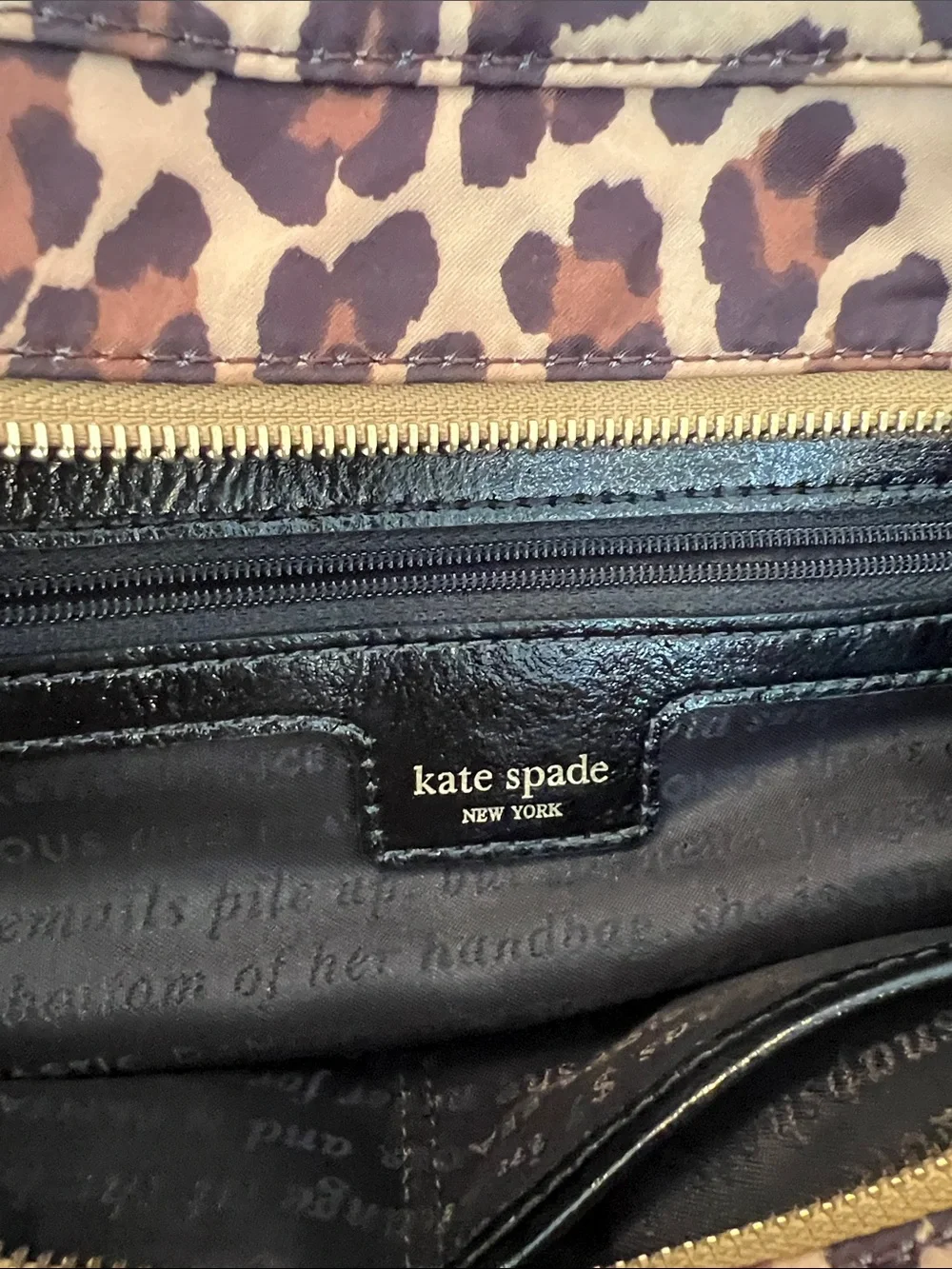 kate spade Leopard-Print Shoulder Bag in Brown and Black